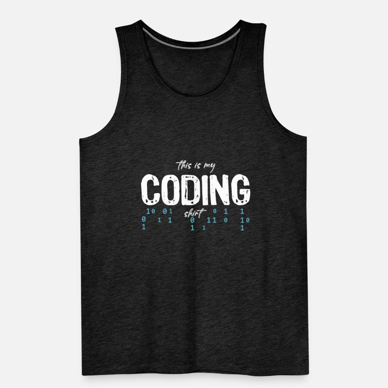 Programmierer Softwareentwickler Coder Sprüche Männer Premium Bio Tank Top