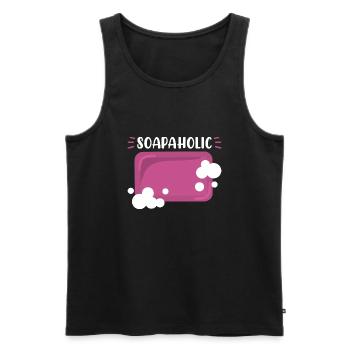 Homemade Soap House-Wife Hobby Crafting - Men's Premium Organic Tank Top - black - Front - AI Model Male 178 light (178cm)