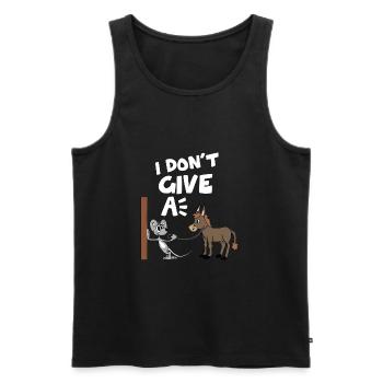 Esel Pferd Maus i dont give a lustig funny spaß ne - Männer Premium Bio Tank Top - Schwarz - Vorne - AI Model Male 178 light (178cm)