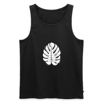 leaf nature (nature) - Men's Premium Organic Tank Top - black - Front - AI Model Male 178 light (178cm)