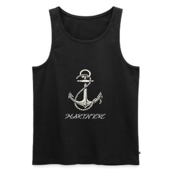 Pullover für Frauen-Marinier, für Strand für entpackt - Männer Premium Bio Tank Top - Schwarz - Vorne - AI Model Male 178 light (178cm)