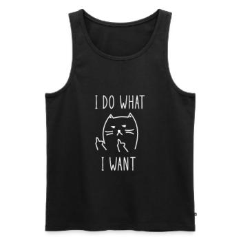 I do what I want cats pet lover - Men's Premium Organic Tank Top - black - Front - AI Model Male 178 light (178cm)