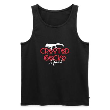 Crested Gecko Squad Cute Lizards Exotic Animal - Men's Premium Organic Tank Top - black - Front - AI Model Male 178 light (178cm)