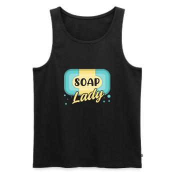 Homemade Soap House-Wife Hobby Crafting - Men's Premium Organic Tank Top - black - Front - AI Model Male 178 light (178cm)