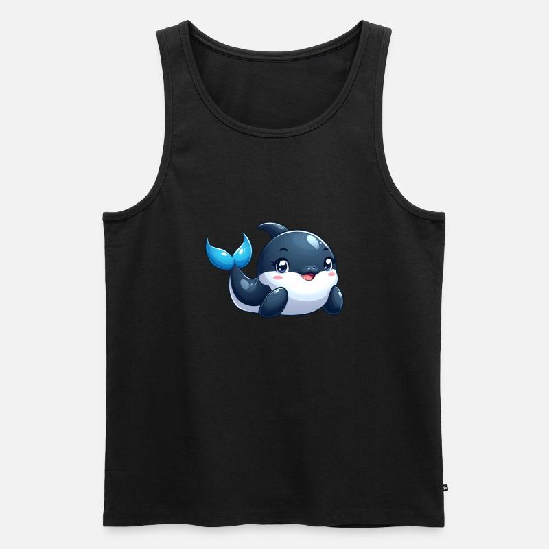 Orca 2 - Männer Premium Bio Tank Top - Schwarz