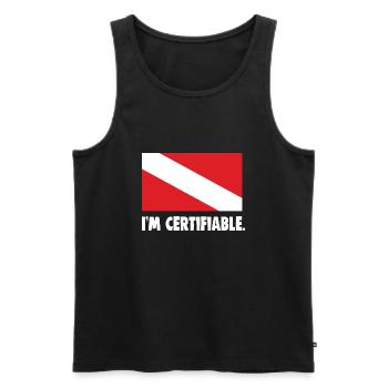 I'm certifiable - Men's Premium Organic Tank Top - black - Front - AI Model Male 178 light (178cm)