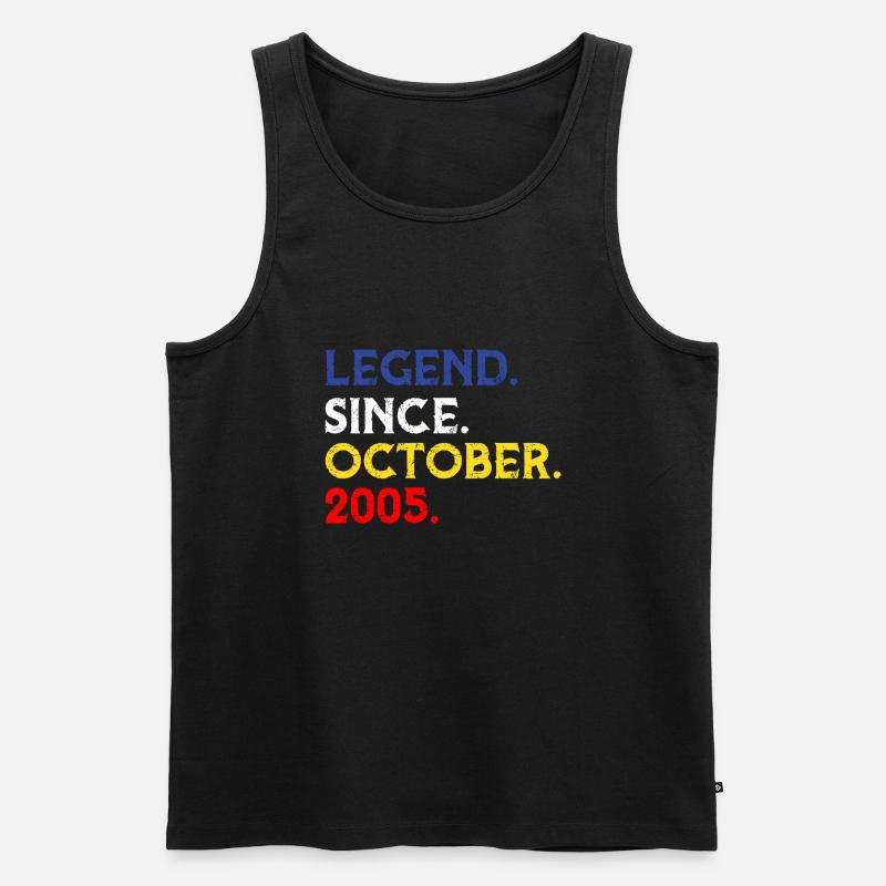 Legend since 2005 October - Männer Premium Bio Tank Top - Schwarz