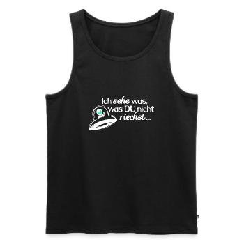 UFO - Ich sehe was - was DU nicht siehst 2 - Männer Premium Bio Tank Top - Schwarz - Vorne - Michal (187cm)