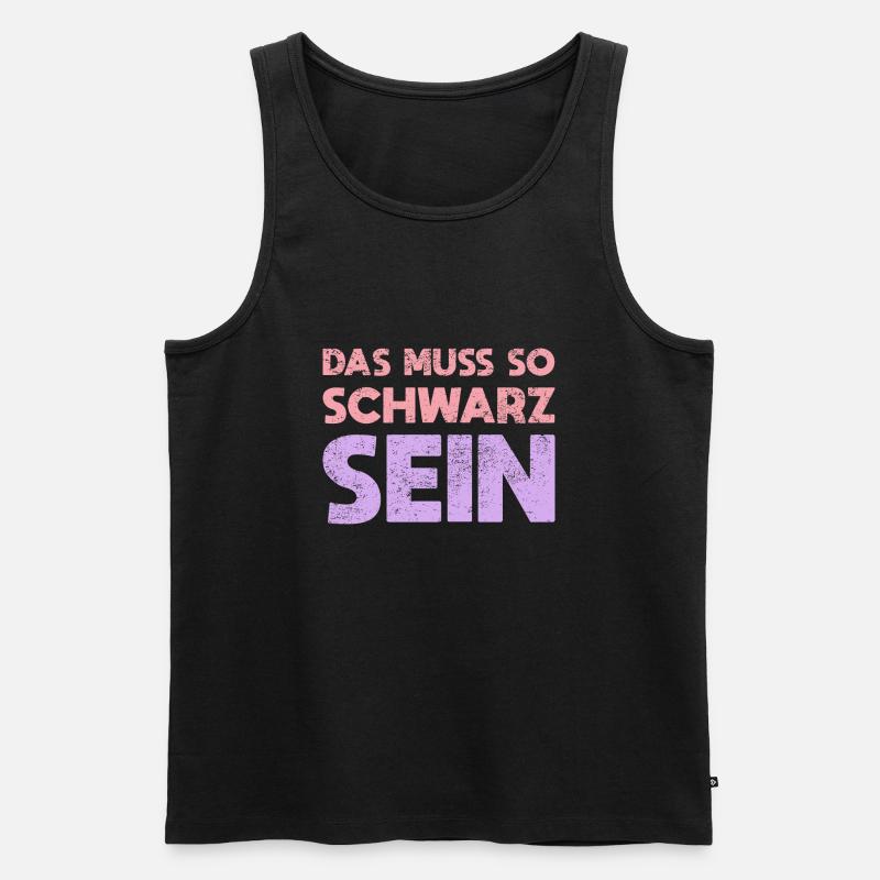 Das Muss So Schwarz Sein - Männer Premium Bio Tank Top - Schwarz