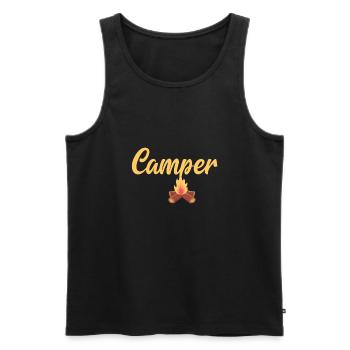 Campeur - Débardeur bio Premium Homme - noir - Devant - Michal (187cm)