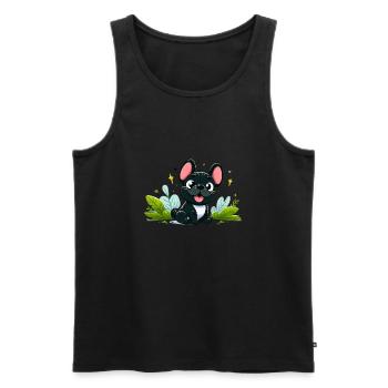 bouledogue français 4 - Débardeur bio Premium Homme - noir - Devant - Michal (187cm)