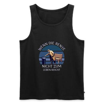 Rentner - Männer Premium Bio Tank Top - Schwarz - Vorne - AI Model Male 178 light (178cm)
