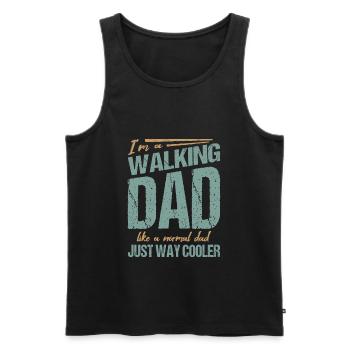 The Walking Dad - Men's Premium Organic Tank Top - black - Front - AI Model Male 178 light (178cm)