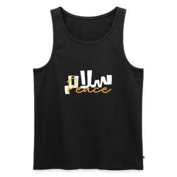 Salam Frieden - Männer Premium Bio Tank Top - Schwarz - Vorne - AI Model Male 178 light (178cm)