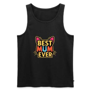 Best Mom Forever - Chat à motif de fête des mères - Débardeur bio Premium Homme - noir - Devant - AI Model Male 178 light (178cm)