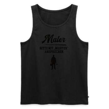 Maler Meister Malermeister Meisterschule Lackierer - Männer Premium Bio Tank Top - Schwarz - Vorne - Michal (187cm)