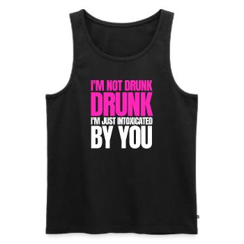 I'm not drunk, I'm just intoxicated by you - Men's Premium Organic Tank Top - black - Front - Michal (187cm)