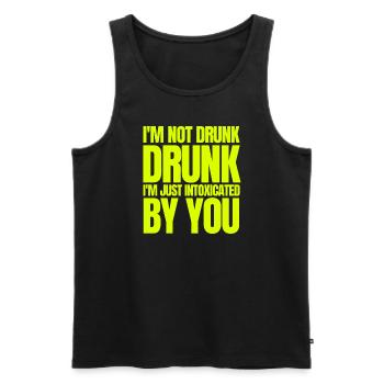 I'm not drunk, I'm just intoxicated by you - Men's Premium Organic Tank Top - black - Front - Michal (187cm)