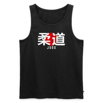 Judi kanji Logo d’art martial japonais dojo - Débardeur bio Premium Homme - noir - Devant - AI Model Male 178 light (178cm)