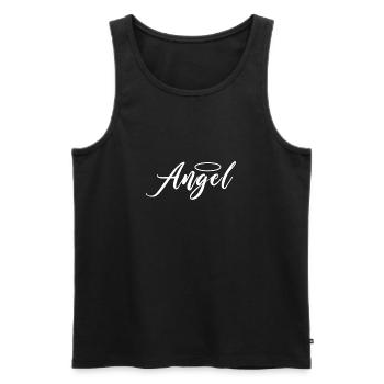 Engel Angel Engelchen Design - Männer Premium Bio Tank Top - Schwarz - Vorne - AI Model Male 178 light (178cm)