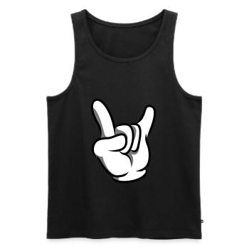 Hand comic party - Männer Premium Bio Tank Top - Schwarz - Vorne - Michal (187cm)