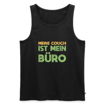 Meine Couch Ist Mein Büro - Männer Premium Bio Tank Top - Schwarz - Vorne - Michal (187cm)