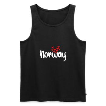 Norway - Männer Premium Bio Tank Top - Schwarz - Vorne - AI Model Male 178 light (178cm)