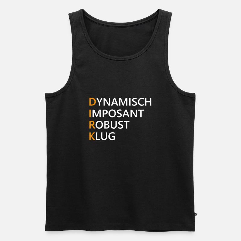 Dirk Name Geschenk - Männer Premium Bio Tank Top - Schwarz