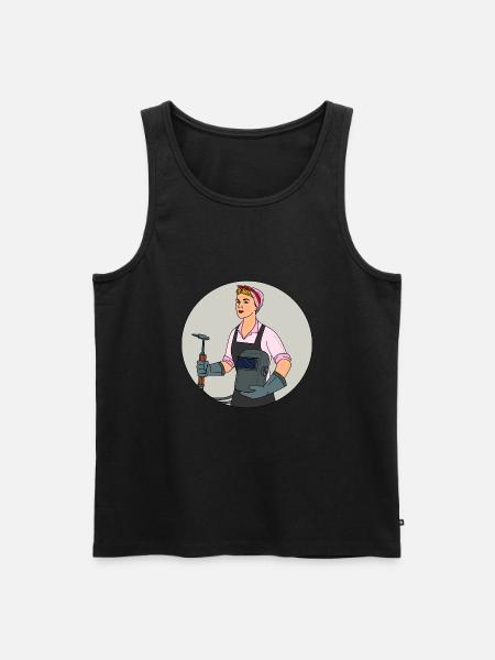 Welder outfit for welders - Men's Premium Organic Tank Top - black