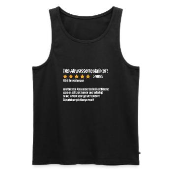 Abwassertechniker Lustig Abschied Danke Kollege - Männer Premium Bio Tank Top - Schwarz - Vorne - Michal (187cm)