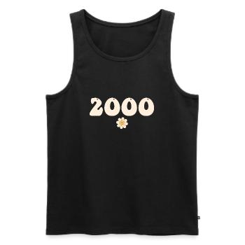 2000 - Geschenk geboren im Jahr 2000 - Männer Premium Bio Tank Top - Schwarz - Vorne - AI Model Male 178 light (178cm)