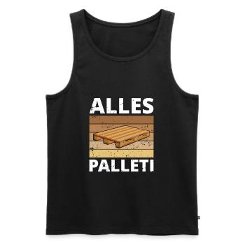 Alles Palleti Alles Klar Logistiker Spruch Stapler - Männer Premium Bio Tank Top - Schwarz - Vorne - Michal (187cm)