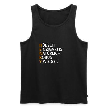 Henry Name Geschenk - Männer Premium Bio Tank Top - Schwarz - Vorne - Michal (187cm)