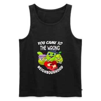 Drôle Mad Fruits mauvais quartier - Débardeur bio Premium Homme - noir - Devant - Michal (187cm)