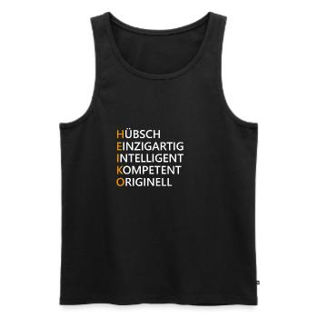 Heiko Name Geschenk - Männer Premium Bio Tank Top - Schwarz - Vorne - Michal (187cm)