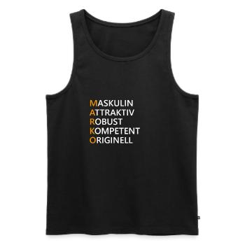Marko Name Geschenk - Männer Premium Bio Tank Top - Schwarz - Vorne - AI Model Male 178 light (178cm)