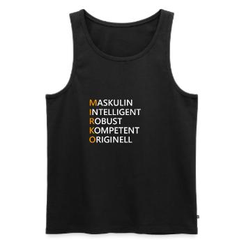 Mirko Name Geschenk - Männer Premium Bio Tank Top - Schwarz - Vorne - Michal (187cm)