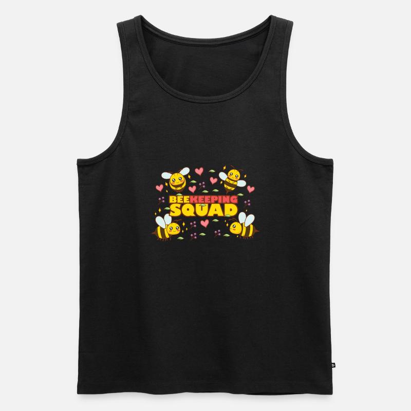 Beekeeper Squad Niedlicher Bienenhonig - Männer Premium Bio Tank Top - Schwarz