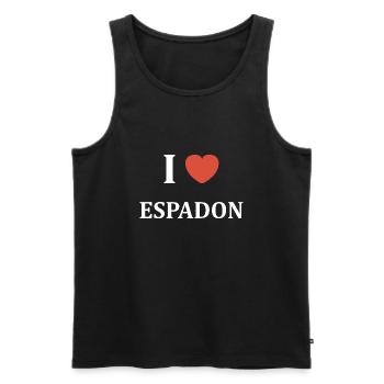 i love Espadon - Débardeur bio Premium Homme - noir - Devant - Michal (187cm)
