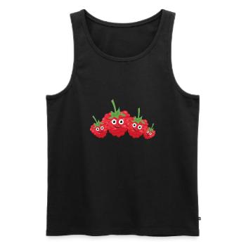 himbeeren,familie,beeren,himbeere - Männer Premium Bio Tank Top - Schwarz - Vorne - AI Model Male 178 light (178cm)
