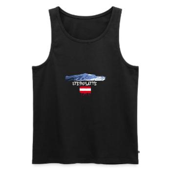 Steinplatte,mountain,mountains,Austria,ski area,ski - Men's Premium Organic Tank Top - black - Front - AI Model Male 178 light (178cm)