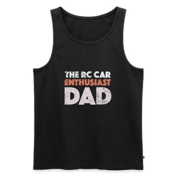 Le père passionné de voitures RC - Débardeur bio Premium Homme - noir - Devant - Michal (187cm)
