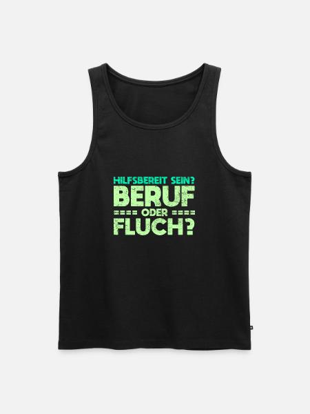 Hilfsbereit Sein - Beruf Oder Fluch? - Männer Premium Bio Tank Top - Schwarz
