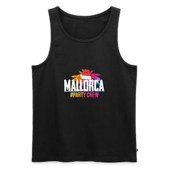Mallorca Palm Trees Party Christmas - Men's Premium Organic Tank Top - black - Front - AI Model Male 178 light (178cm)