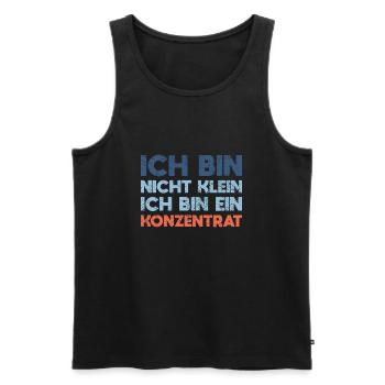 Ich Bin Nicht Klein, Ich Bin Ein Konzentrat - Männer Premium Bio Tank Top - Schwarz - Vorne - Michal (187cm)