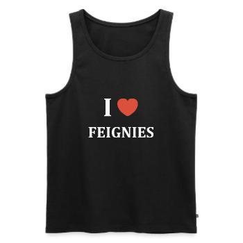 i love Feignies - Débardeur bio Premium Homme - noir - Devant - Michal (187cm)