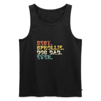 Sprollie Dad Chien Papa Maître Papa Vintage - Débardeur bio Premium Homme - noir - Devant - Michal (187cm)