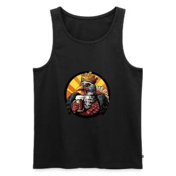 Truthahn Bier - Männer Premium Bio Tank Top - Schwarz - Vorne - Michal (187cm)