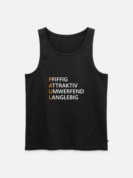 Paul Name Geschenk - Männer Premium Bio Tank Top - Schwarz