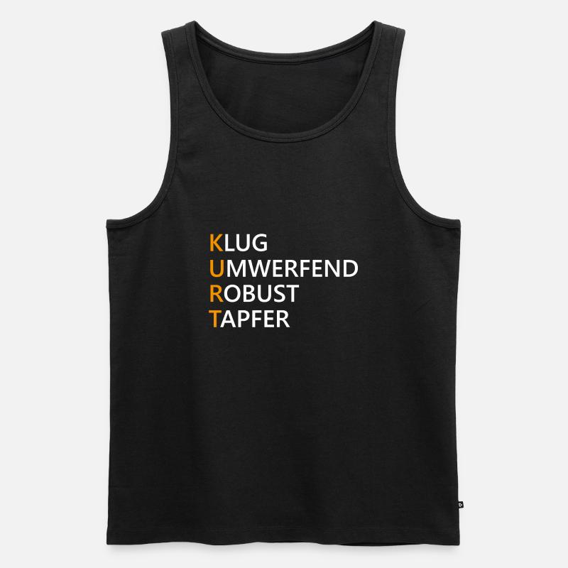 Kurt Name Geschenk - Männer Premium Bio Tank Top - Schwarz